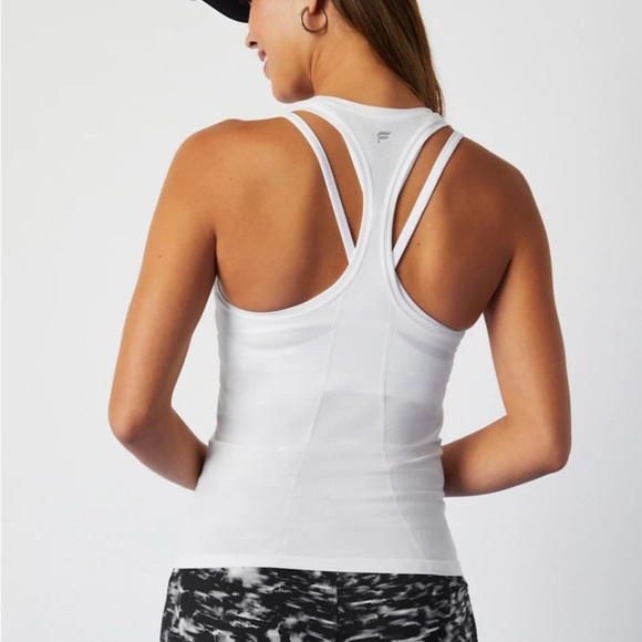 NWT, Fabletics, Feather Tech+ Racerback Tank, Classic White, XS - Picture 2 of 4